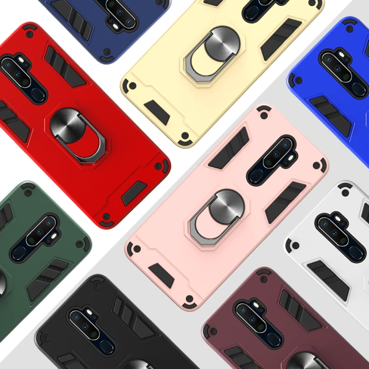 For OPPO A9 2020 2 in 1 Armour Series PC + TPU Protective Case with Ring Holder
