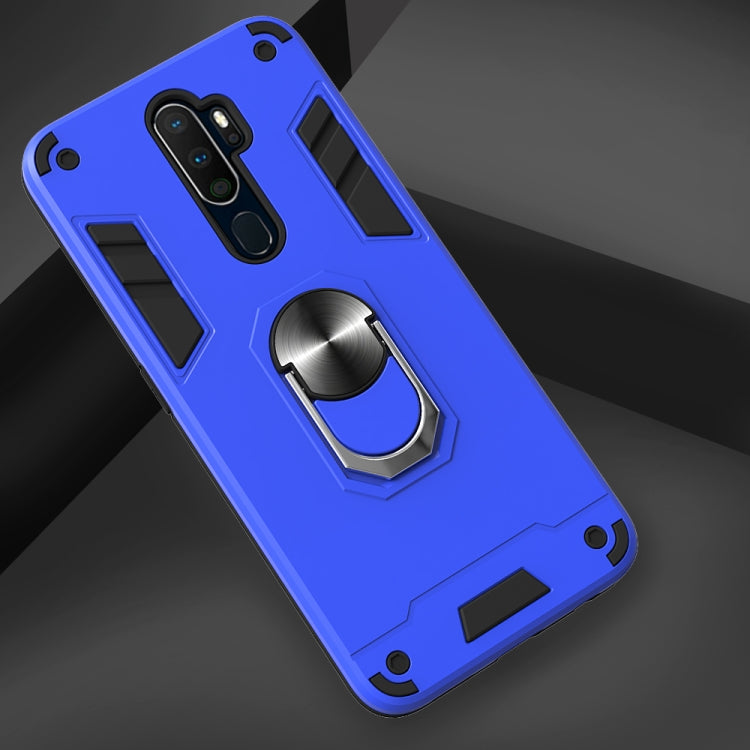 For OPPO A9 2020 2 in 1 Armour Series PC + TPU Protective Case with Ring Holder