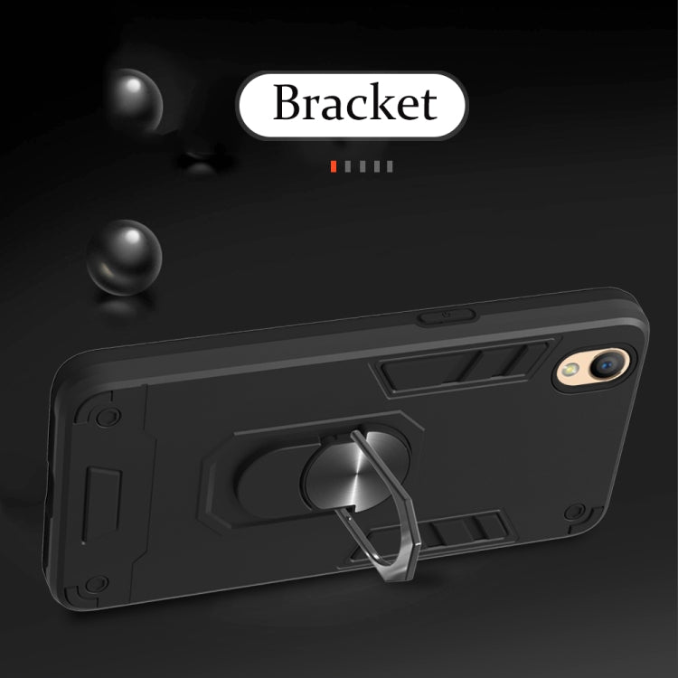 For OPPO A37 2 in 1 Armour Series PC + TPU Protective Case with Ring Holder