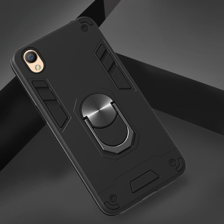For OPPO A37 2 in 1 Armour Series PC + TPU Protective Case with Ring Holder