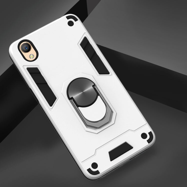 For OPPO A37 2 in 1 Armour Series PC + TPU Protective Case with Ring Holder