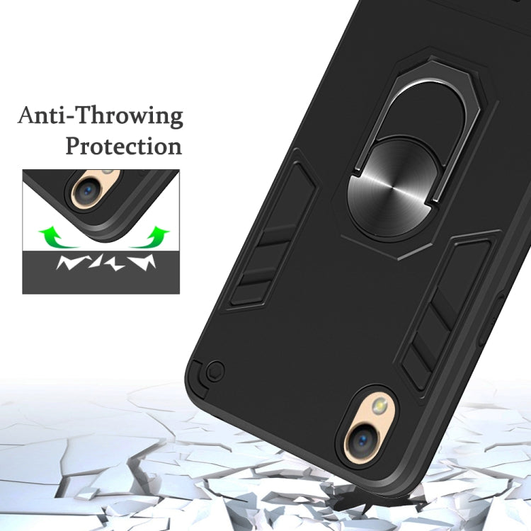 For OPPO A37 2 in 1 Armour Series PC + TPU Protective Case with Ring Holder