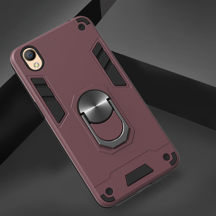 For OPPO A37 2 in 1 Armour Series PC + TPU Protective Case with Ring Holder