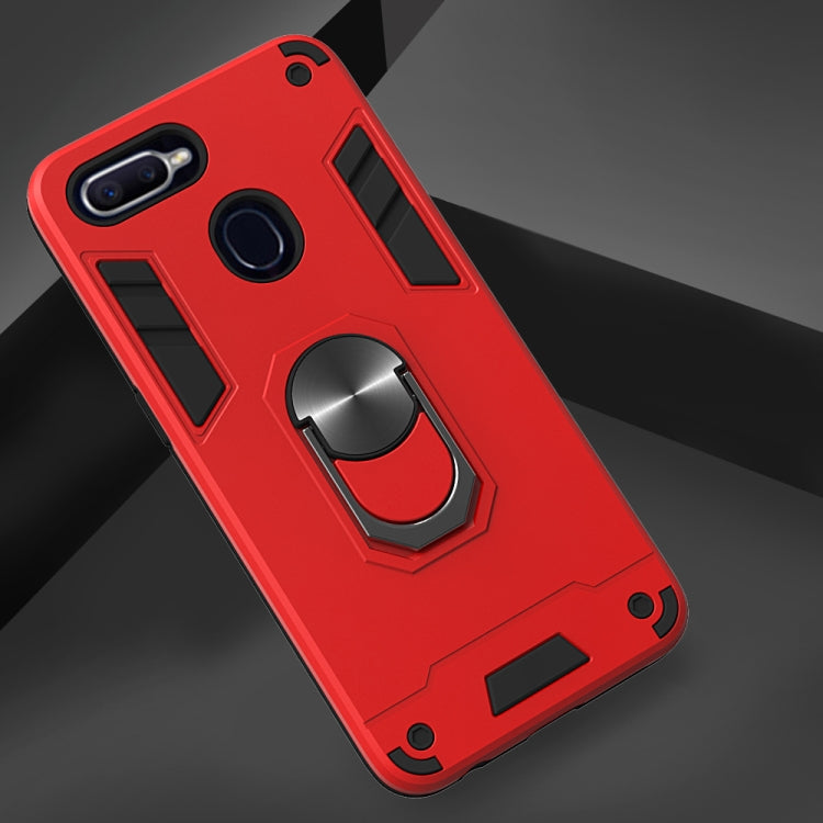 For OPPO F9 & F9 Pro 2 in 1 Armour Series PC + TPU Protective Case with Ring Holder