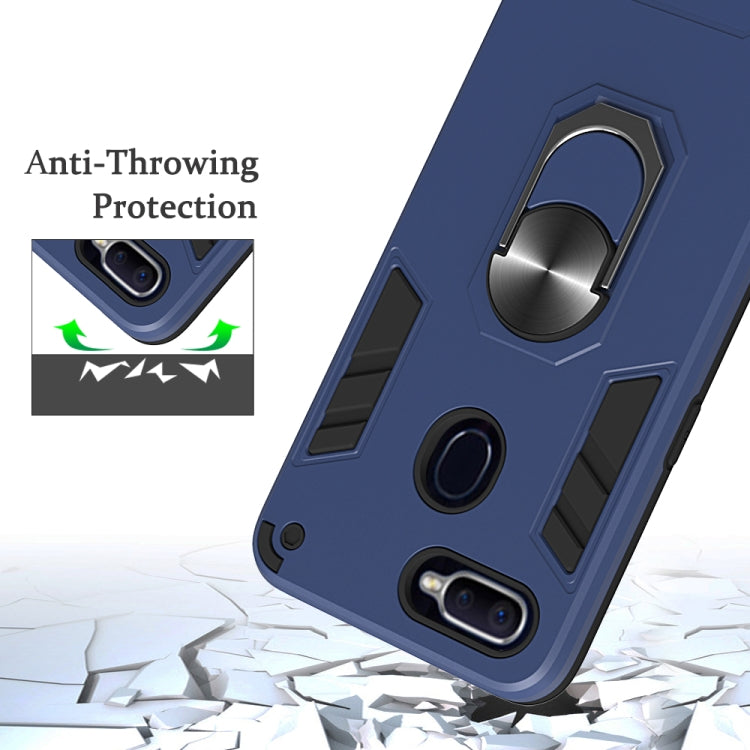 For OPPO F9 & F9 Pro 2 in 1 Armour Series PC + TPU Protective Case with Ring Holder