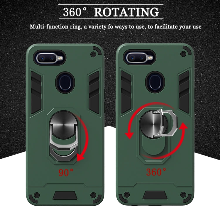 For OPPO F9 & F9 Pro 2 in 1 Armour Series PC + TPU Protective Case with Ring Holder
