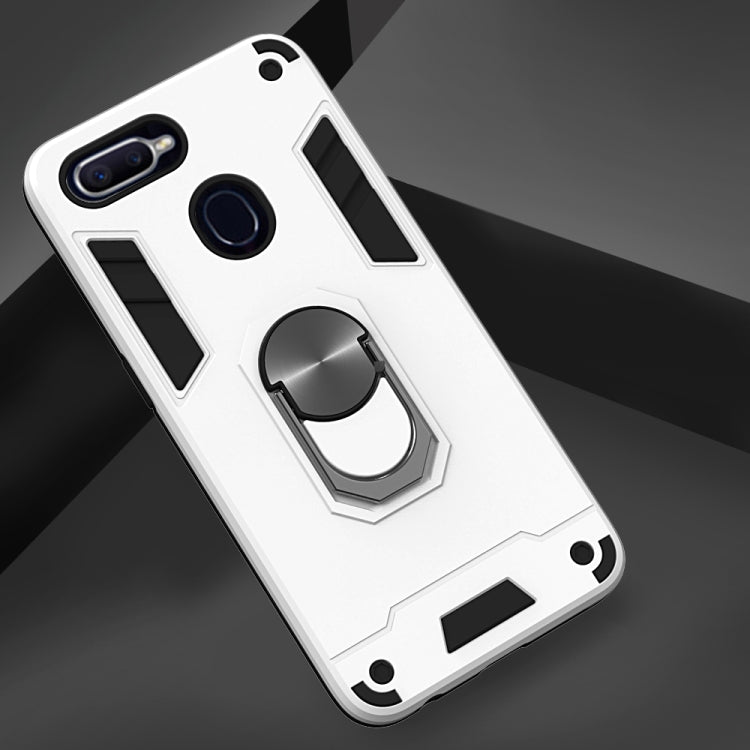For OPPO F9 & F9 Pro 2 in 1 Armour Series PC + TPU Protective Case with Ring Holder