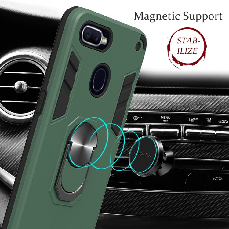 For OPPO F9 & F9 Pro 2 in 1 Armour Series PC + TPU Protective Case with Ring Holder