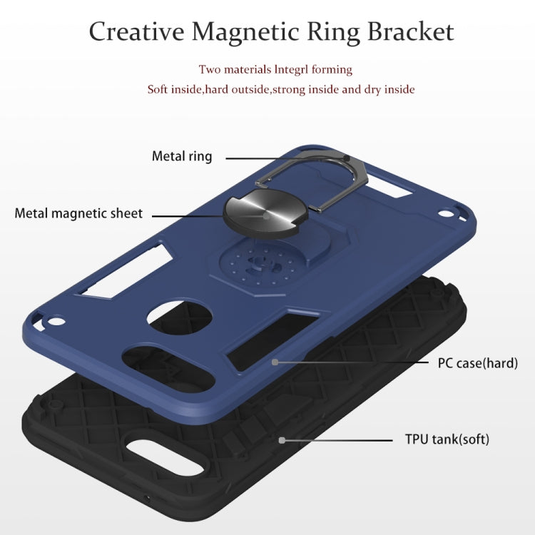 For OPPO F9 & F9 Pro 2 in 1 Armour Series PC + TPU Protective Case with Ring Holder