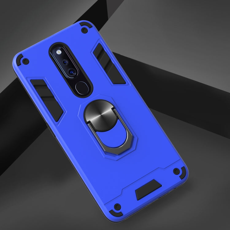 For OPPO F11 Pro 2 in 1 Armour Series PC + TPU Protective Case with Ring Holder