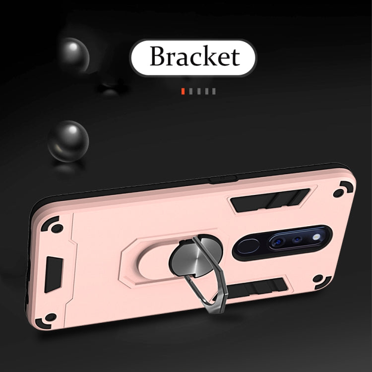 For OPPO F11 Pro 2 in 1 Armour Series PC + TPU Protective Case with Ring Holder