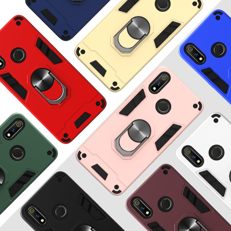 For OPPO Realme 3 Rro 2 in 1 Armour Series PC + TPU Protective Case with Ring Holder