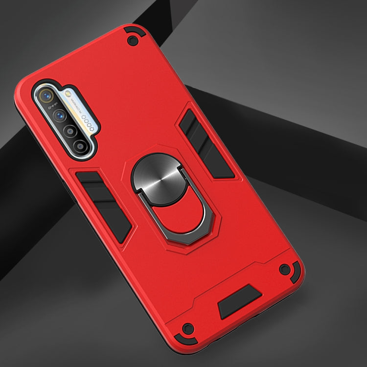 For OPPO Realme XT 2 in 1 Armour Series PC + TPU Protective Case with Ring Holder