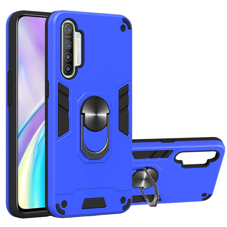 For OPPO Realme XT 2 in 1 Armour Series PC + TPU Protective Case with Ring Holder