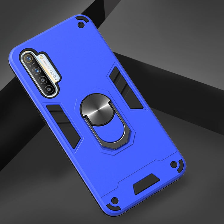 For OPPO Realme XT 2 in 1 Armour Series PC + TPU Protective Case with Ring Holder