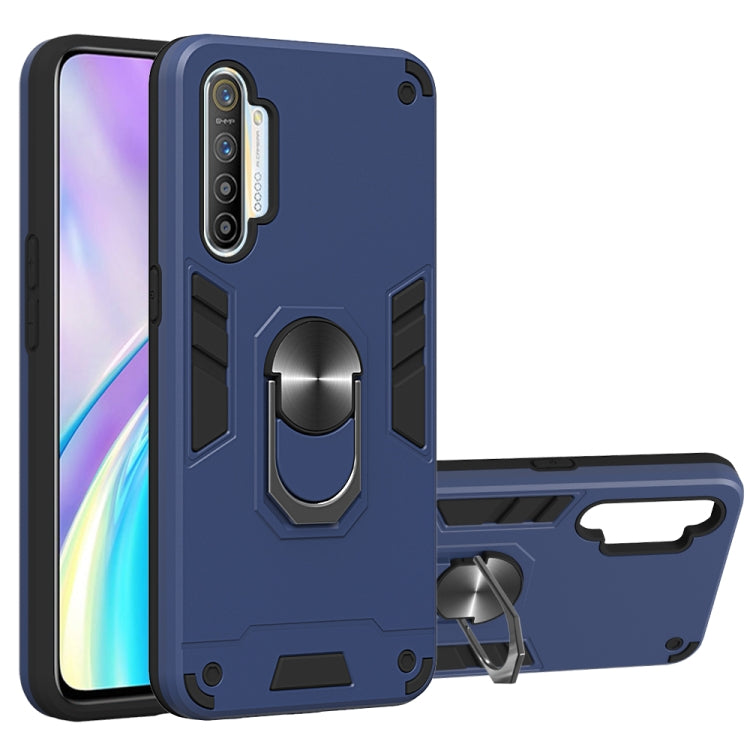For OPPO Realme XT 2 in 1 Armour Series PC + TPU Protective Case with Ring Holder