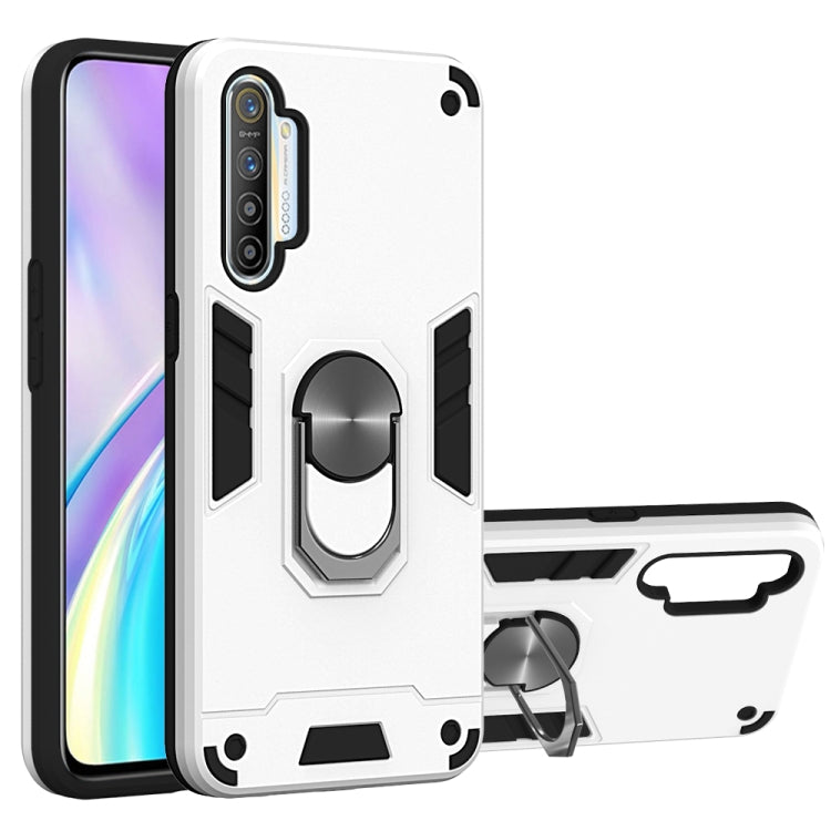 For OPPO Realme XT 2 in 1 Armour Series PC + TPU Protective Case with Ring Holder