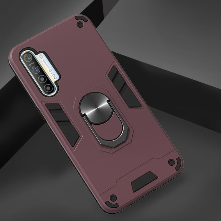 For OPPO Realme XT 2 in 1 Armour Series PC + TPU Protective Case with Ring Holder