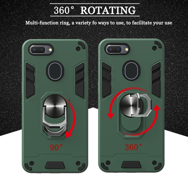 For OPPO Realme 2 2 in 1 Armour Series PC + TPU Protective Case with Ring Holder