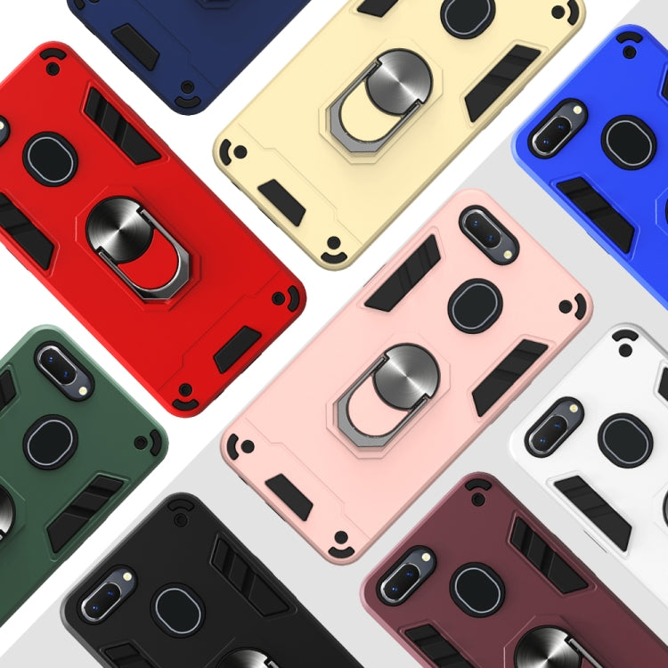 For OPPO Realme 2 2 in 1 Armour Series PC + TPU Protective Case with Ring Holder