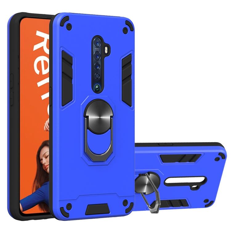 For OPPO Reno2 2 in 1 Armour Series PC + TPU Protective Case with Ring Holder