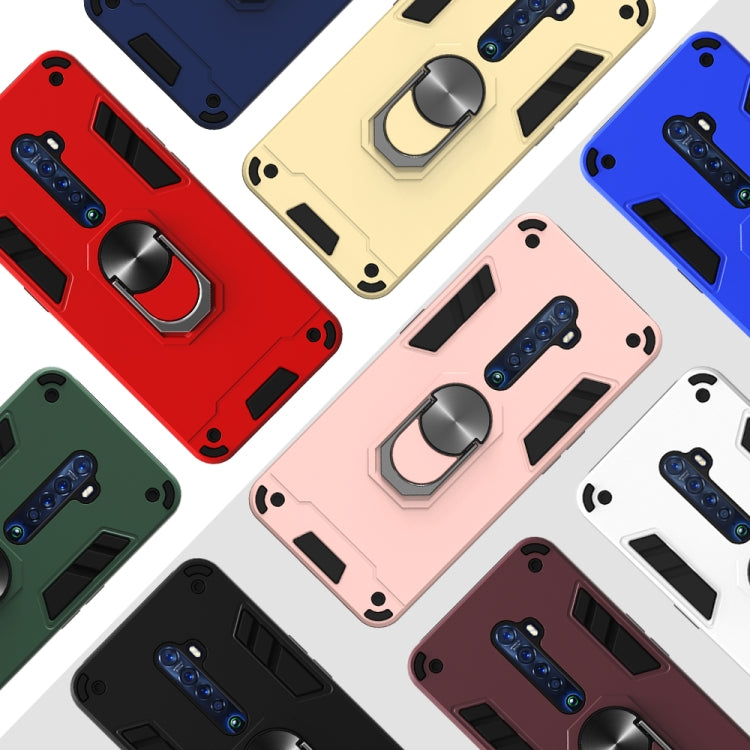 For OPPO Reno2 2 in 1 Armour Series PC + TPU Protective Case with Ring Holder