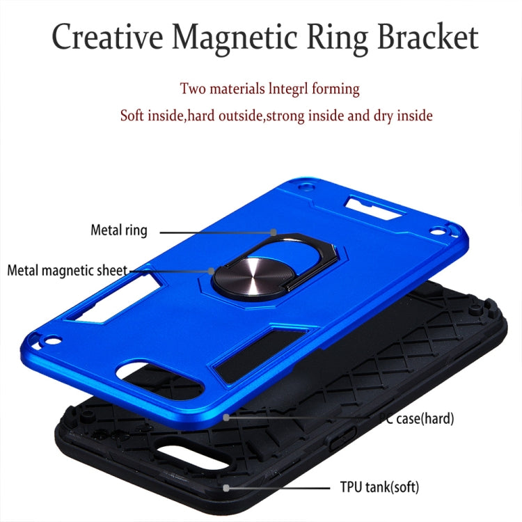 For OPPO A3s & A5 & Realme C1 2 in 1 Armour Series PC + TPU Protective Case with Ring Holder