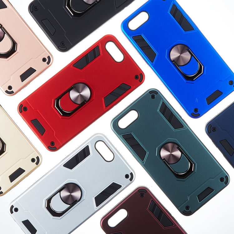 For OPPO A3s & A5 & Realme C1 2 in 1 Armour Series PC + TPU Protective Case with Ring Holder