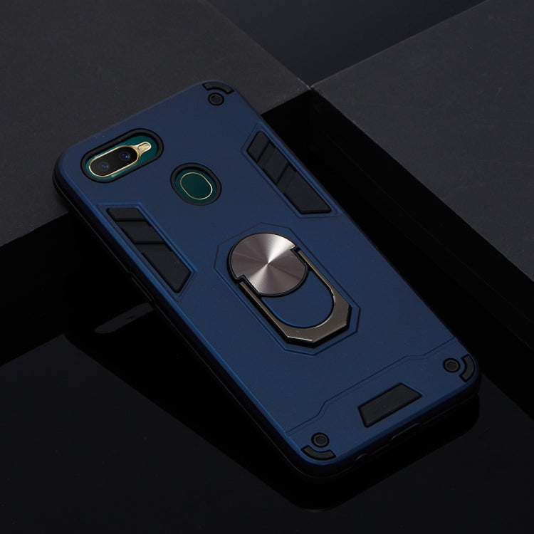 For OPPO A5s & A7 2 in 1 Armour Series PC + TPU Protective Case with Ring Holder