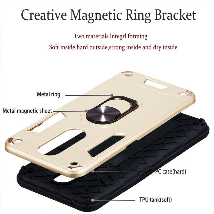 For OPPO F11 & A9 2 in 1 Armour Series PC + TPU Protective Case with Ring Holder