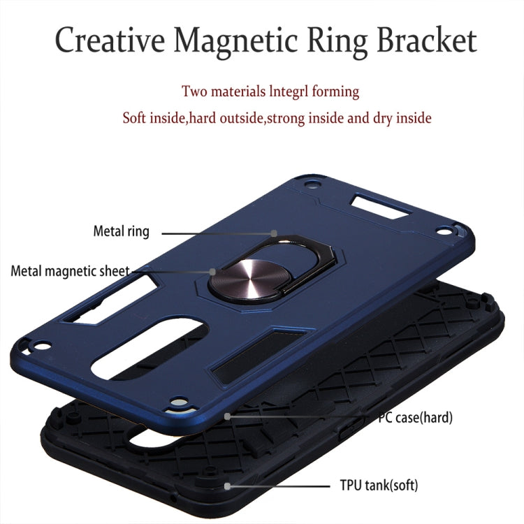 For OPPO F11 & A9 2 in 1 Armour Series PC + TPU Protective Case with Ring Holder