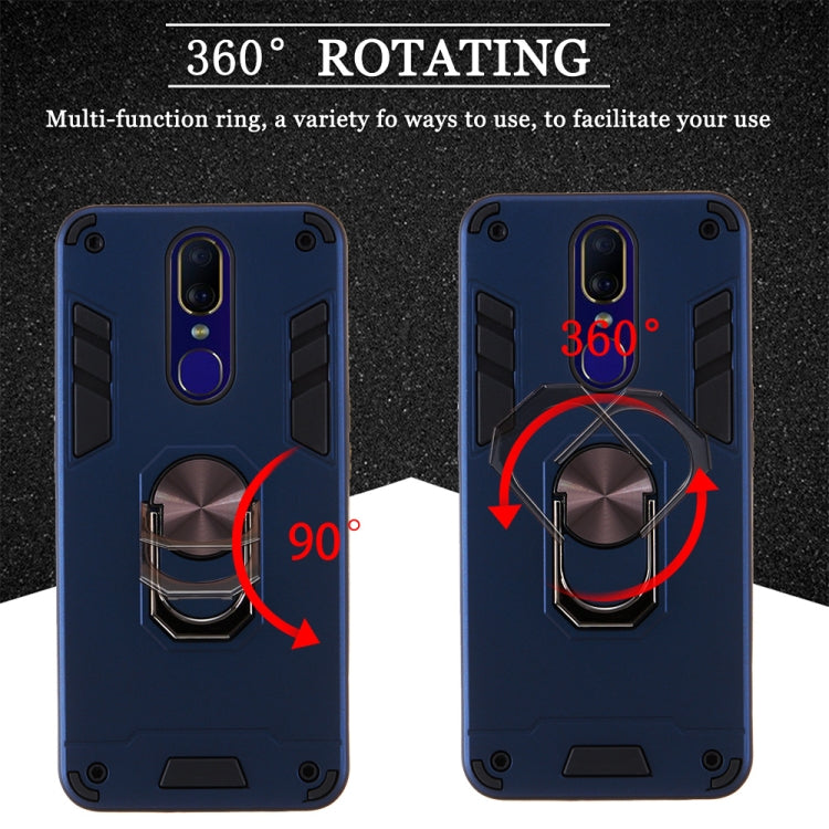 For OPPO F11 & A9 2 in 1 Armour Series PC + TPU Protective Case with Ring Holder