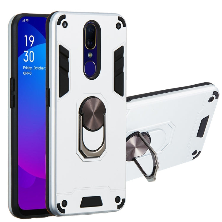For OPPO F11 & A9 2 in 1 Armour Series PC + TPU Protective Case with Ring Holder