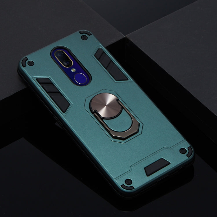 For OPPO F11 & A9 2 in 1 Armour Series PC + TPU Protective Case with Ring Holder