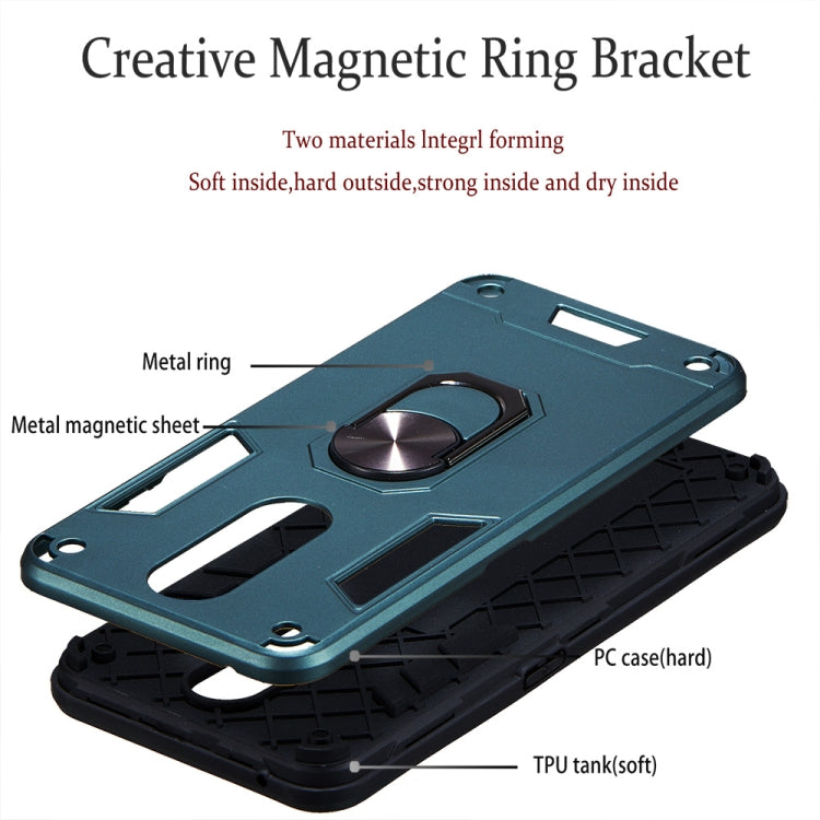 For OPPO F11 & A9 2 in 1 Armour Series PC + TPU Protective Case with Ring Holder