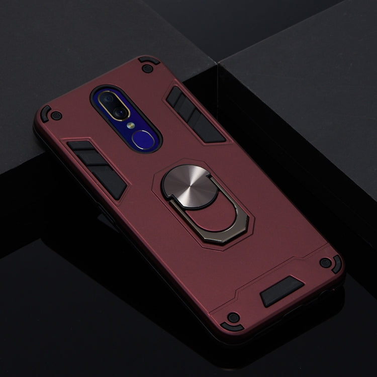 For OPPO F11 & A9 2 in 1 Armour Series PC + TPU Protective Case with Ring Holder