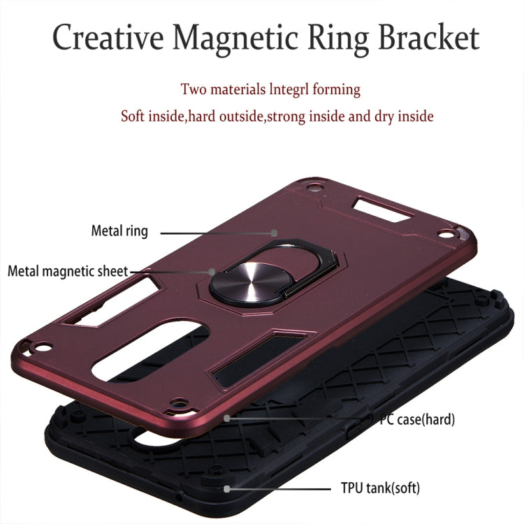 For OPPO F11 & A9 2 in 1 Armour Series PC + TPU Protective Case with Ring Holder