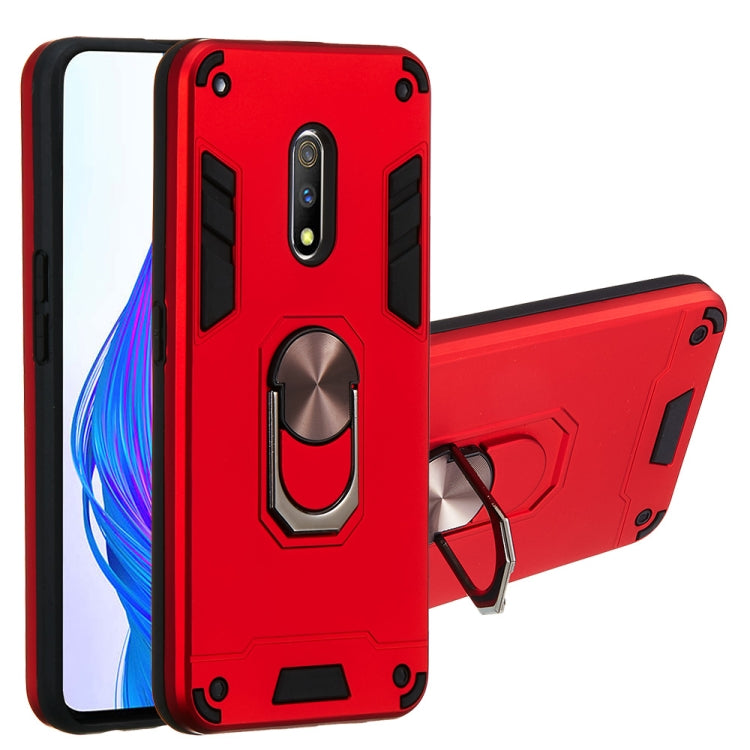 For OPPO K3 & Realme X 2 in 1 Armour Series PC + TPU Protective Case with Ring Holder