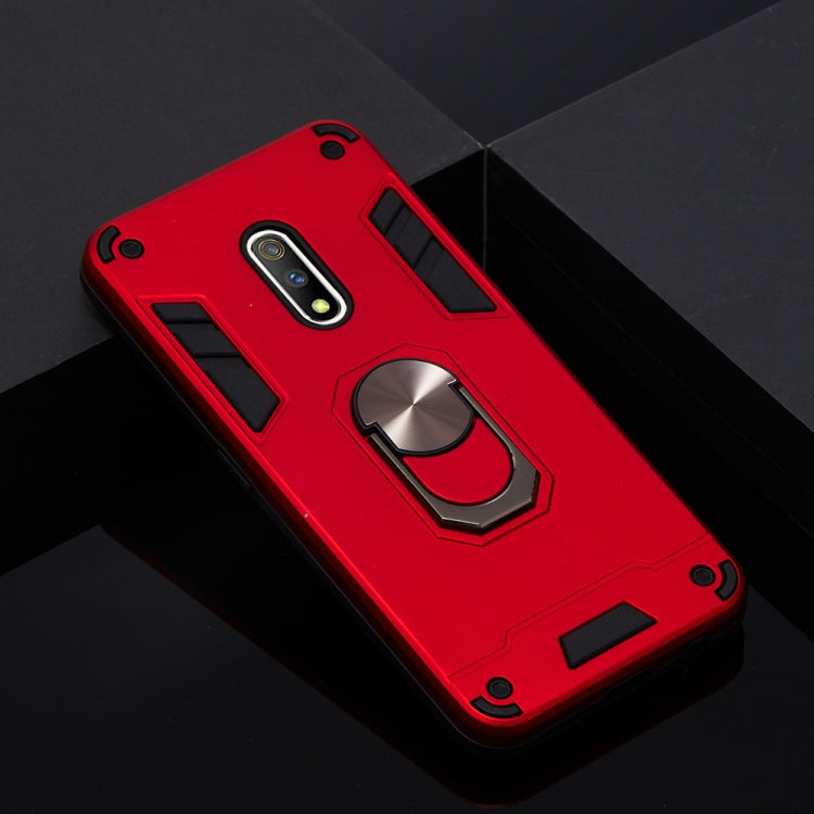 For OPPO K3 & Realme X 2 in 1 Armour Series PC + TPU Protective Case with Ring Holder