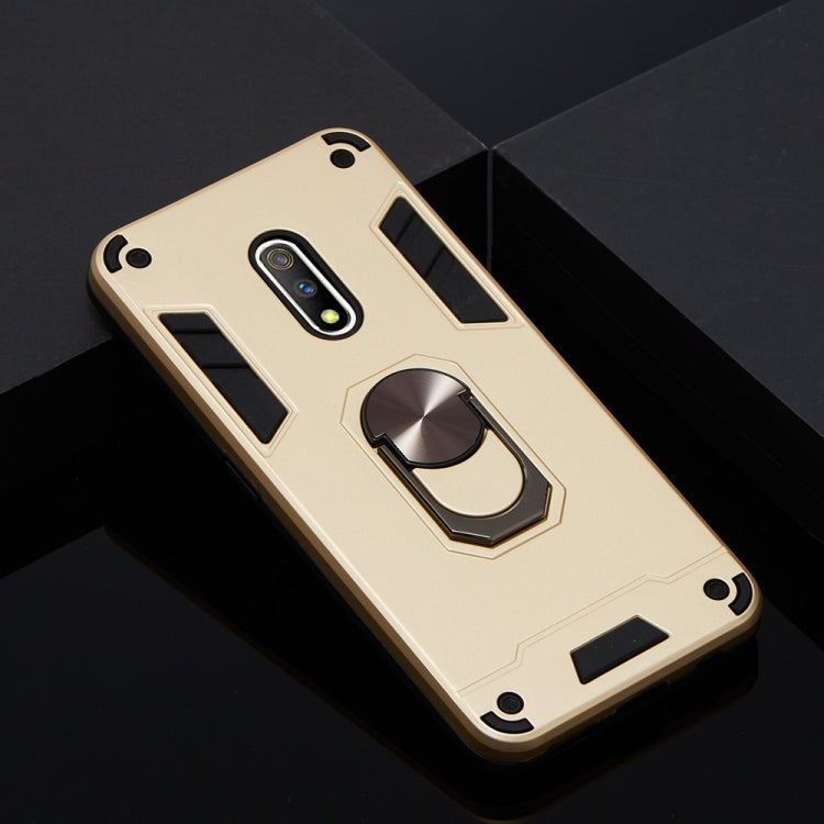 For OPPO K3 & Realme X 2 in 1 Armour Series PC + TPU Protective Case with Ring Holder