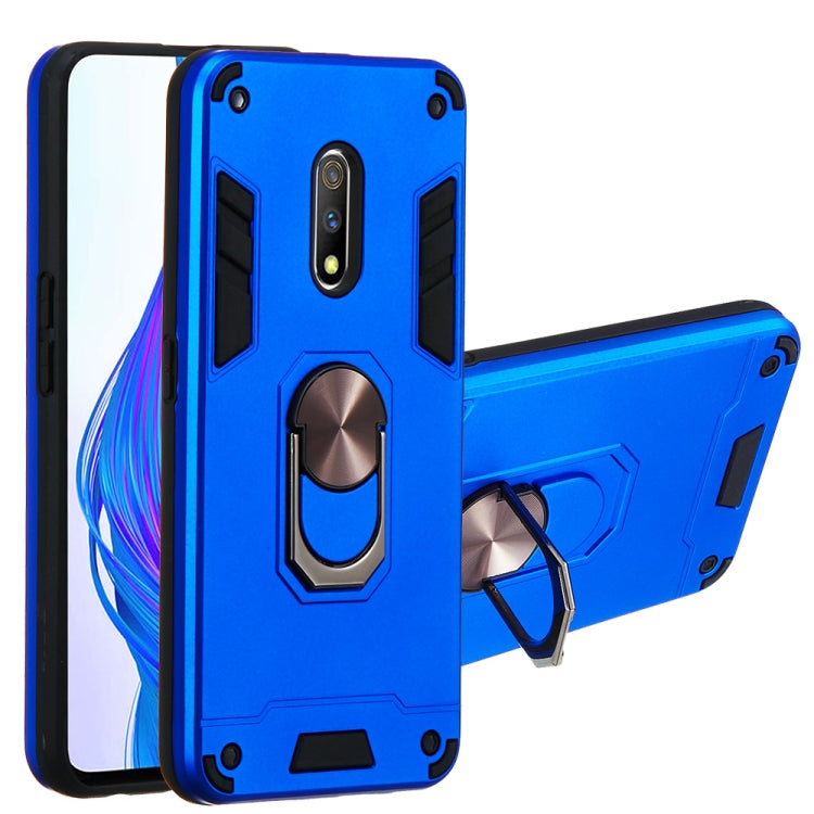 For OPPO K3 & Realme X 2 in 1 Armour Series PC + TPU Protective Case with Ring Holder