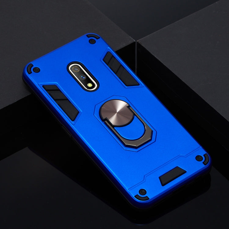 For OPPO K3 & Realme X 2 in 1 Armour Series PC + TPU Protective Case with Ring Holder