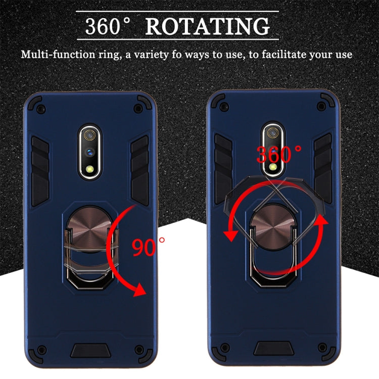 For OPPO K3 & Realme X 2 in 1 Armour Series PC + TPU Protective Case with Ring Holder