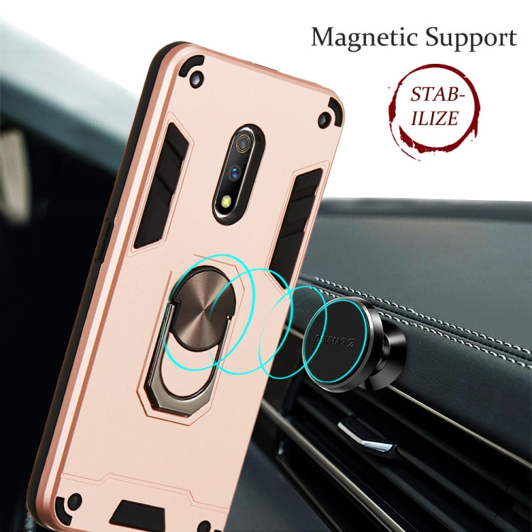 For OPPO K3 & Realme X 2 in 1 Armour Series PC + TPU Protective Case with Ring Holder