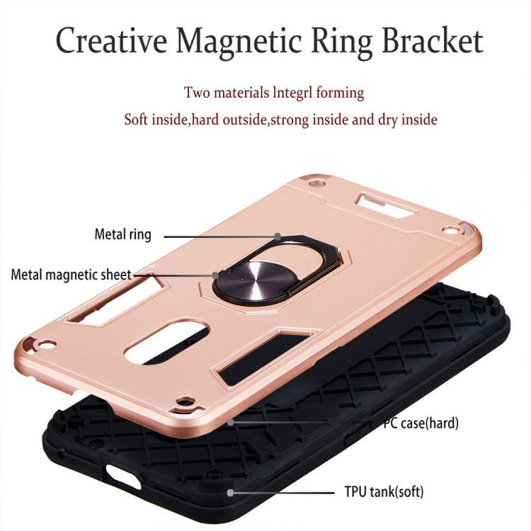 For OPPO K3 & Realme X 2 in 1 Armour Series PC + TPU Protective Case with Ring Holder