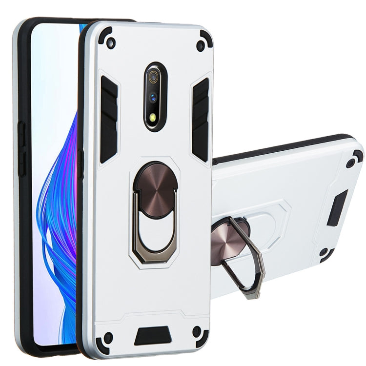 For OPPO K3 & Realme X 2 in 1 Armour Series PC + TPU Protective Case with Ring Holder