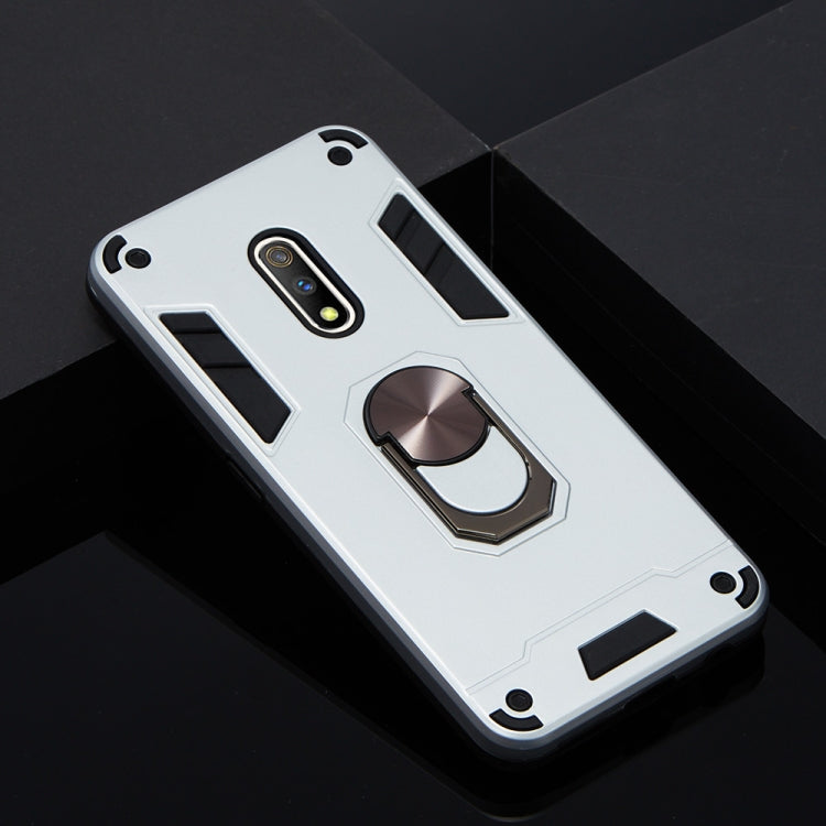 For OPPO K3 & Realme X 2 in 1 Armour Series PC + TPU Protective Case with Ring Holder