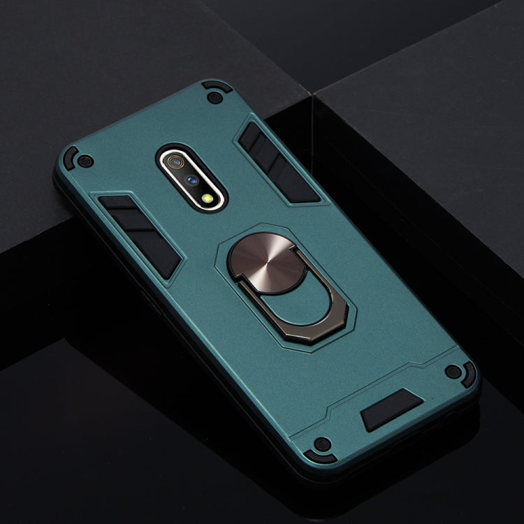 For OPPO K3 & Realme X 2 in 1 Armour Series PC + TPU Protective Case with Ring Holder