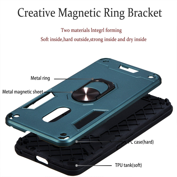 For OPPO K3 & Realme X 2 in 1 Armour Series PC + TPU Protective Case with Ring Holder