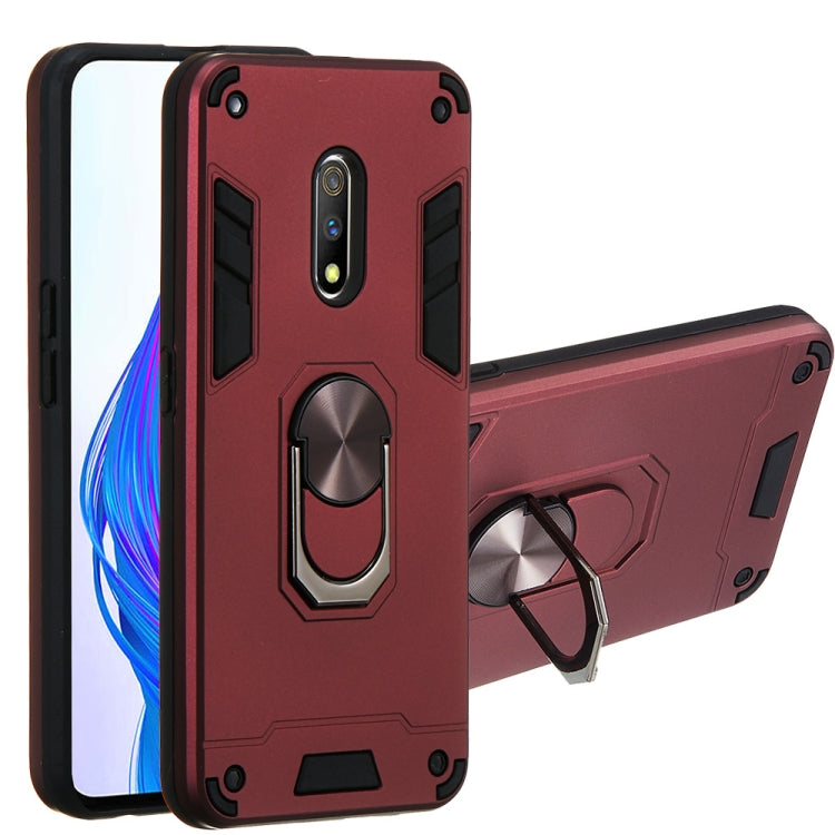 For OPPO K3 & Realme X 2 in 1 Armour Series PC + TPU Protective Case with Ring Holder